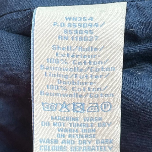 Boden Navy Sleeveless Cotton Dress 10 - Picture 6 of 6